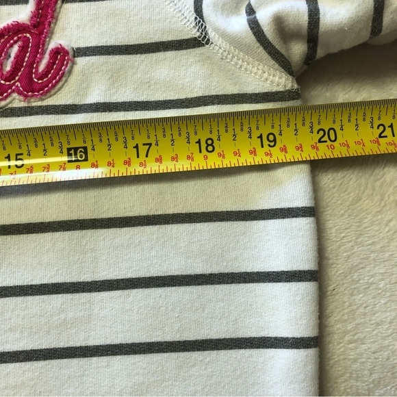 DISNEYLAND Resort White & Grey Striped Pullover Hoodie Size Med - Picture 8 of 11